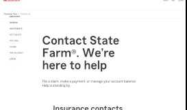 
							         Contact Us – Customer Care – State Farm®								  
							    