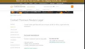 
							         Contact Us | Customer Support | Thomson Reuters Australia								  
							    