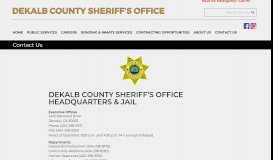 
							         Contact Us - Dekalb County Sheriff								  
							    