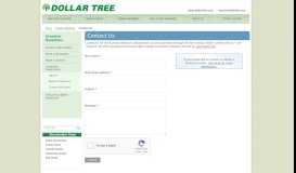 
							         Contact Us | Dollar Tree								  
							    