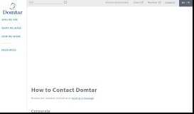 
							         Contact Us | Domtar								  
							    