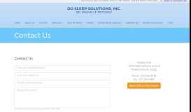 
							         Contact Us - Dr. Michelle Zetoony - DO Sleep Solutions, Inc.								  
							    
