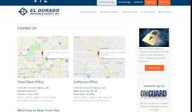 
							         Contact Us | El Dorado Insurance Agency								  
							    