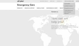 
							         Contact Us | Emergency Care - Physio-Control								  
							    