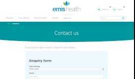 
							         Contact us | EMIS Health								  
							    