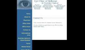 
							         Contact Us - Eye Clinic of Bellevue & Overlake Optical								  
							    