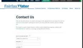 
							         Contact Us | Fairfax Water - Official Website								  
							    