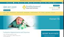 
							         Contact Us - Fertility Answers Fertility Answers								  
							    