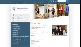 
							         Contact Us - Fort Madison Community Hospital								  
							    