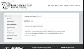 
							         Contact Us - Fort Zumwalt West Middle School								  
							    