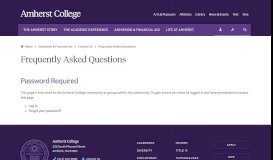 
							         Contact Us | Frequently Asked Questions | Amherst College								  
							    