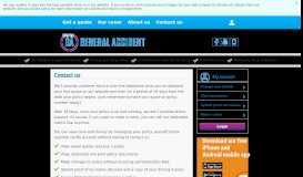 
							         Contact us | General Accident								  
							    