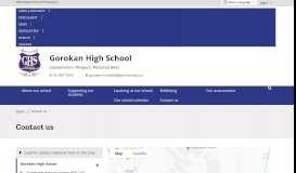 
							         Contact us - Gorokan High School								  
							    