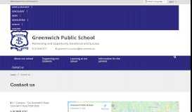 
							         Contact us - Greenwich Public School								  
							    
