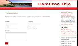 
							         Contact Us - Hamilton HSA								  
							    