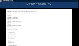 
							         Contact Us | Heartland RVs								  
							    