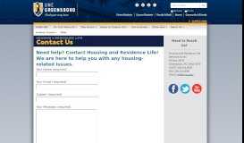 
							         Contact Us - Housing and Residence Life at UNCG - hrl@uncg.edu								  
							    