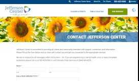 
							         Contact Us - Jefferson Center for Mental Health								  
							    