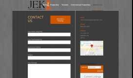 
							         Contact Us – JEK Properties								  
							    