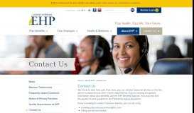 
							         Contact Us - Johns Hopkins Employer Health Programs (EHP)								  
							    