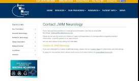 
							         Contact Us | Josephson-Wallack-Munshower Neurology (JWM)								  
							    