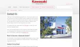 
							         Contact Us | Kawasaki - Lawn Mower Engines - Small Engines								  
							    