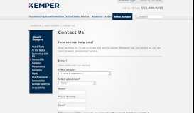 
							         Contact Us - Kemper Corporation								  
							    