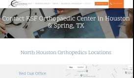 
							         Contact Us | KSF Orthopaedic Center | Houston & Spring, TX								  
							    