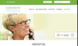 
							         Contact Us - Lakeshore Internal Medicine								  
							    