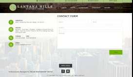 
							         Contact Us | Lantana Hills								  
							    