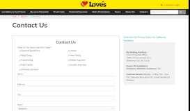 
							         Contact Us - Love's Travel Stops								  
							    