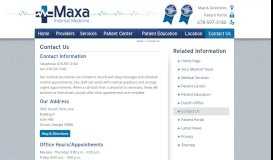 
							         Contact Us - Maxa Internal Medicine, Duluth, Georgia								  
							    
