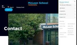 
							         Contact Us | McLean School								  
							    