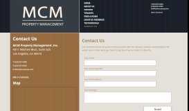 
							         Contact Us - MCM Property Management, Inc.								  
							    