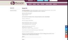 
							         Contact Us | Memorial Health Care Systems | Milford, Seward, Utica ...								  
							    