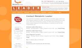 
							         Contact Us - Metabolic Leader								  
							    