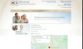 
							         Contact Us | Montrose Family Practice								  
							    