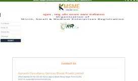 
							         Contact US - MSME Online Registration								  
							    