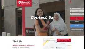 
							         Contact Us | Murdoch Institute of Technology								  
							    