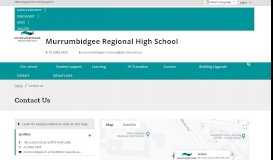 
							         Contact Us - Murrumbidgee Regional High School								  
							    