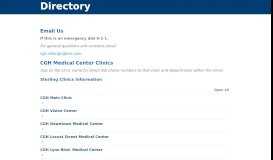 
							         Contact Us - My Access App | CGH Medical Center								  
							    