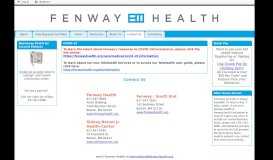 
							         Contact Us - MyFenway - Fenway Health								  
							    
