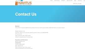 
							         Contact Us - Navitus								  
							    