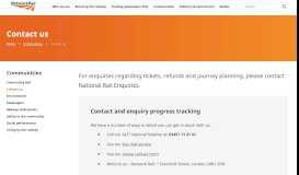 
							         Contact us – Network Rail								  
							    