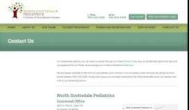 
							         Contact Us | North Scottsdale Pediatrics | Scottsdale Arizona								  
							    