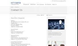 
							         Contact Us - NTT DATA FA Insurance Systems								  
							    