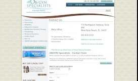 
							         Contact Us | OBGYN Specialists of the Palm Beaches | Gynecologist ...								  
							    