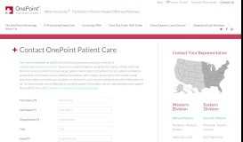 
							         Contact Us - OnePoint Patient Care								  
							    