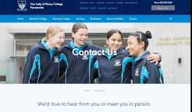 
							         Contact Us - Our Lady of Mercy College Parramatta								  
							    