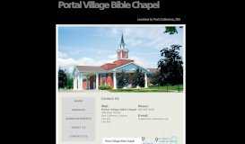 
							         Contact Us - Portal Village Bible Chapel								  
							    